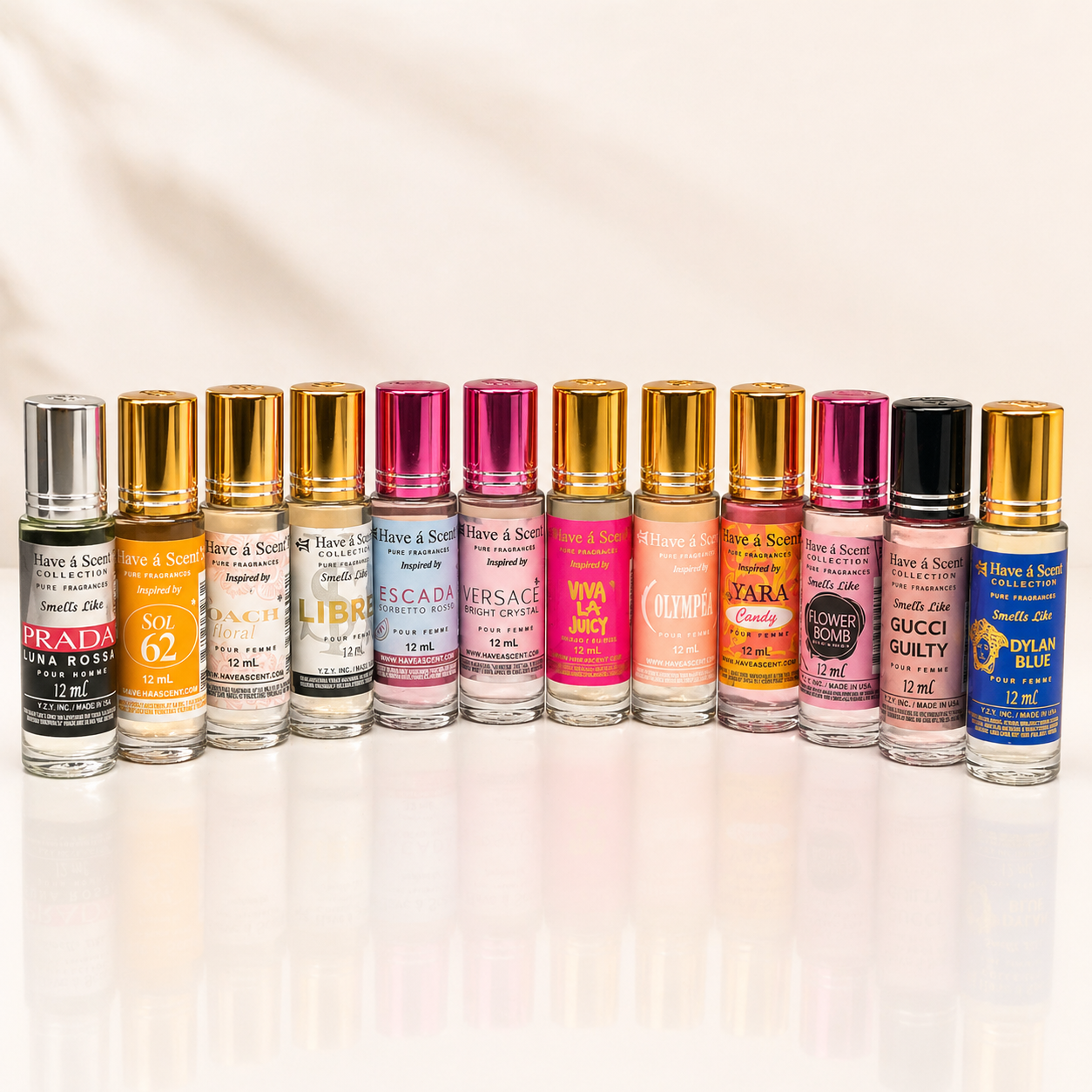 Aceites perfumados tipo roll-on 12 ml