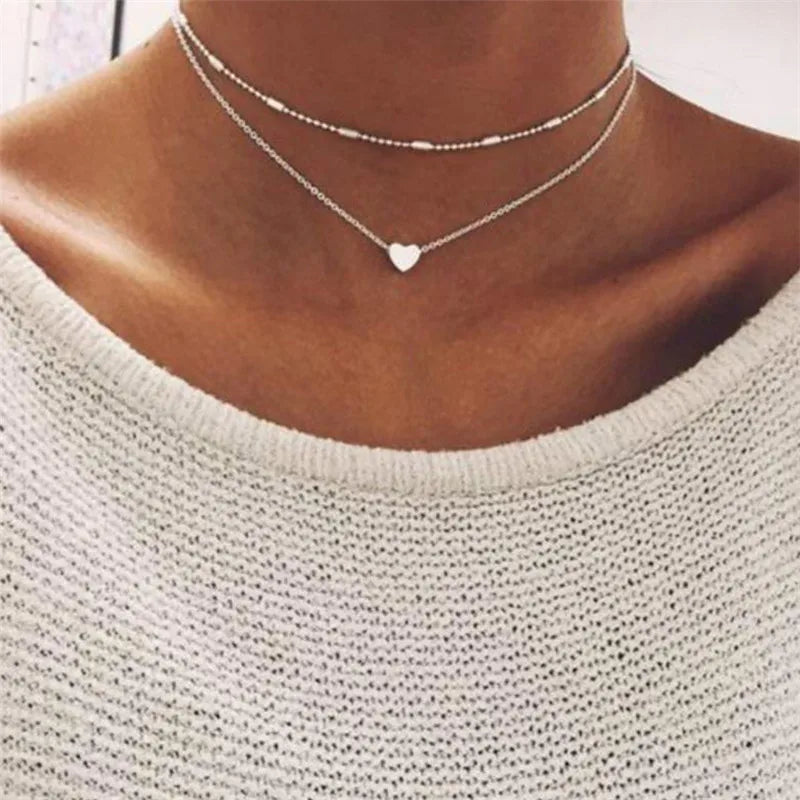 KOTiK Fashion Pearl Choker Necklace for Women, Gold Color Goth Chocker Jewelry on the Neck Pendant Collar for Girl New 2025