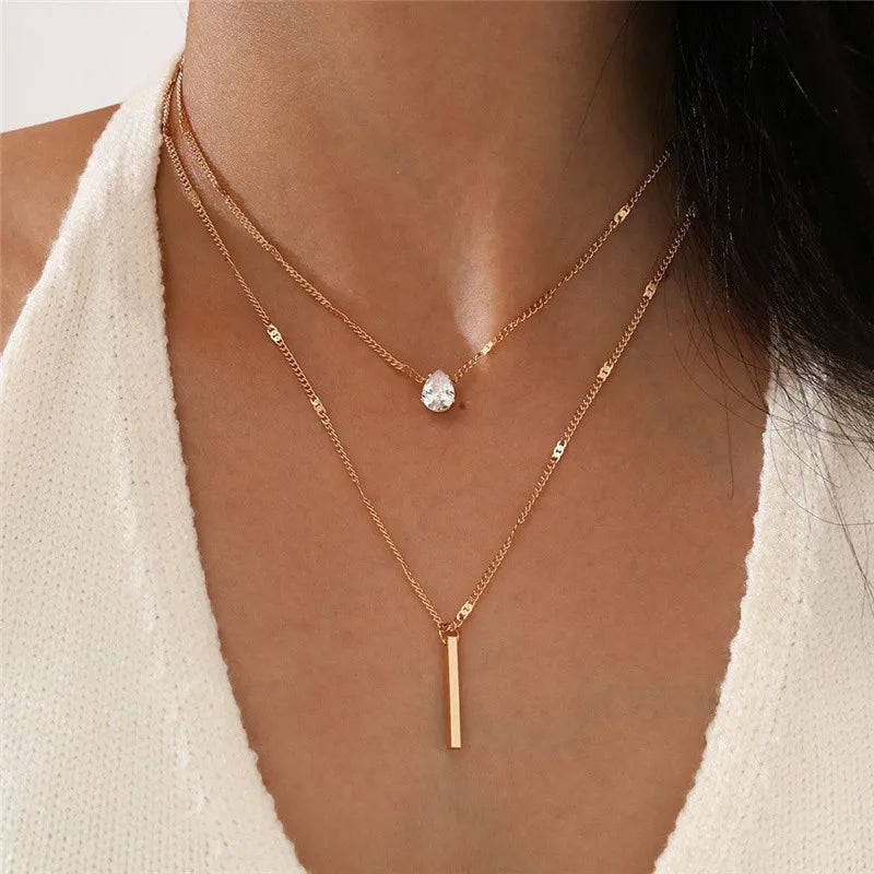KOTiK Fashion Pearl Choker Necklace for Women, Gold Color Goth Chocker Jewelry on the Neck Pendant Collar for Girl New 2025