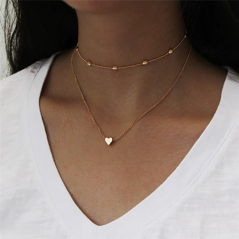 KOTiK Fashion Pearl Choker Necklace for Women, Gold Color Goth Chocker Jewelry on the Neck Pendant Collar for Girl New 2025