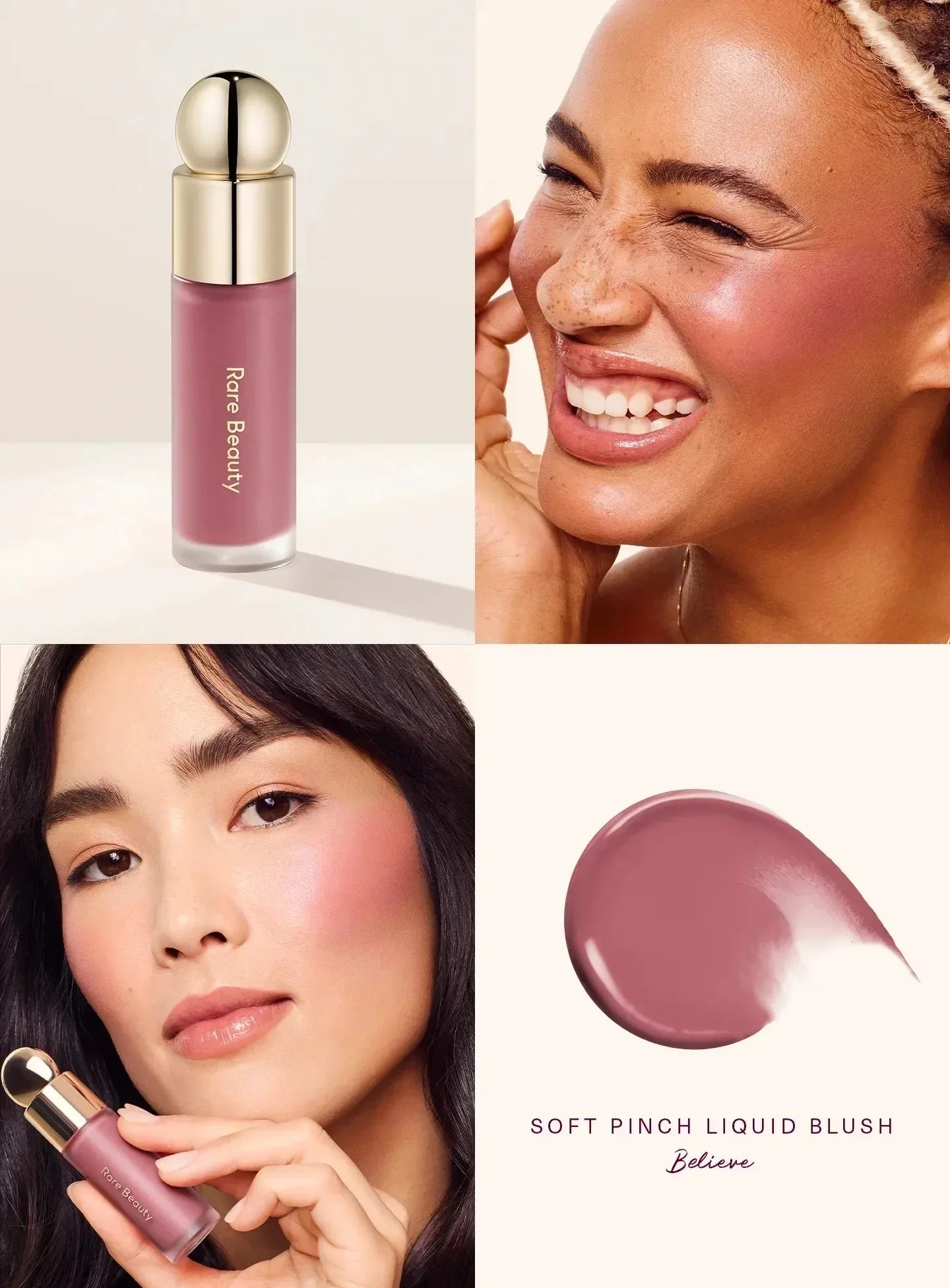 Rare Beauty 3D Face Contour Liquid Bronzer Shade Smooth Highlight Mirror Lasting Natural Nose Shadow Waterproof Brighten Makeup